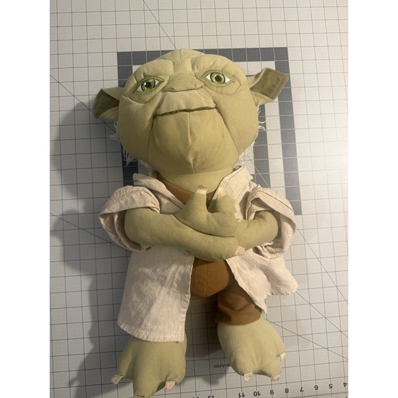 Star Wars Other - Star Wars Yoda Green White Small Plush Stuffed Animal Toy Washable 2016 17 inch
